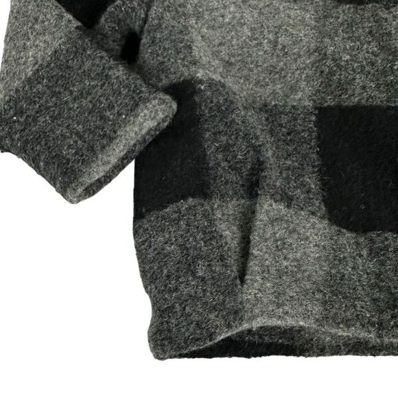 Zara Girls Black Buffalo Plaid Collarless Jacket size 7 - Picture 7 of 14